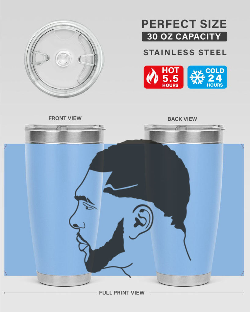 beardman 55#- black men - boys- tumbler