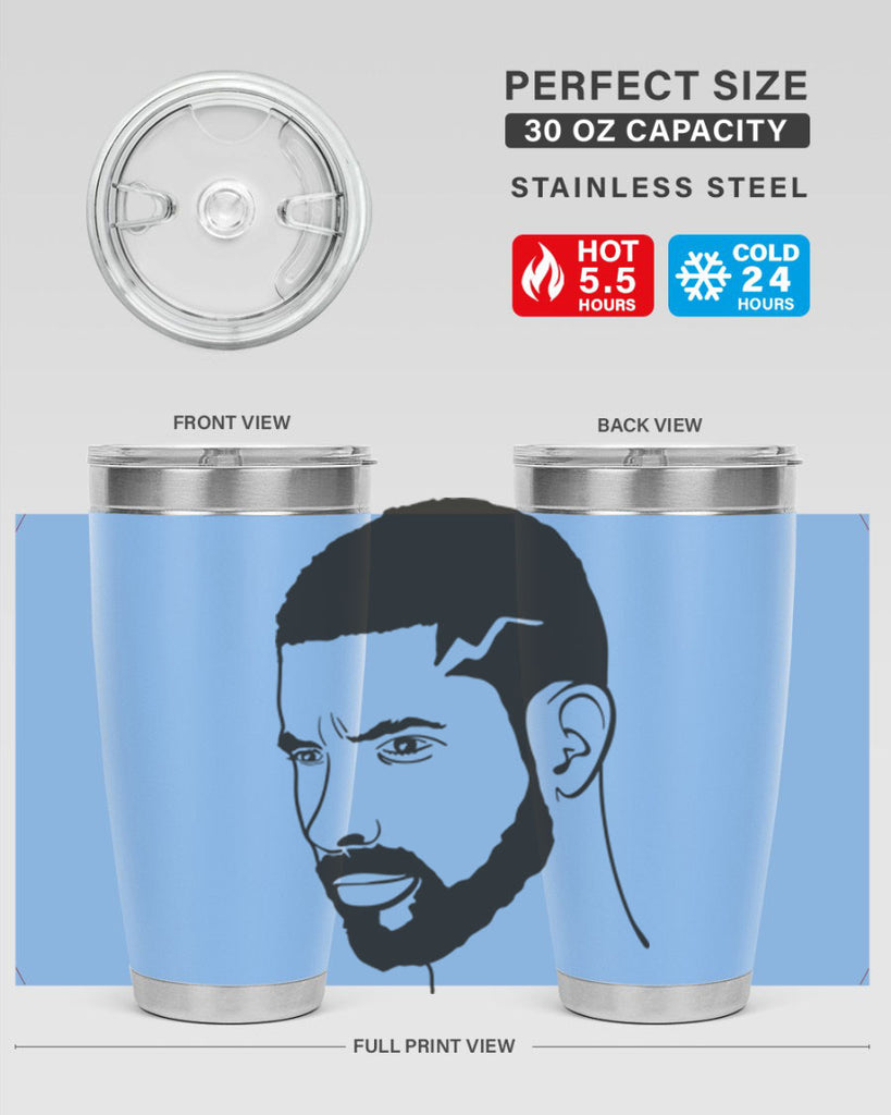 beardman 56#- black men - boys- tumbler