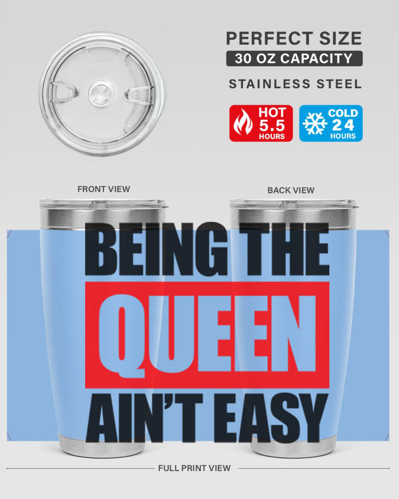 being the queen aint easy 255#- black words phrases- Cotton Tank