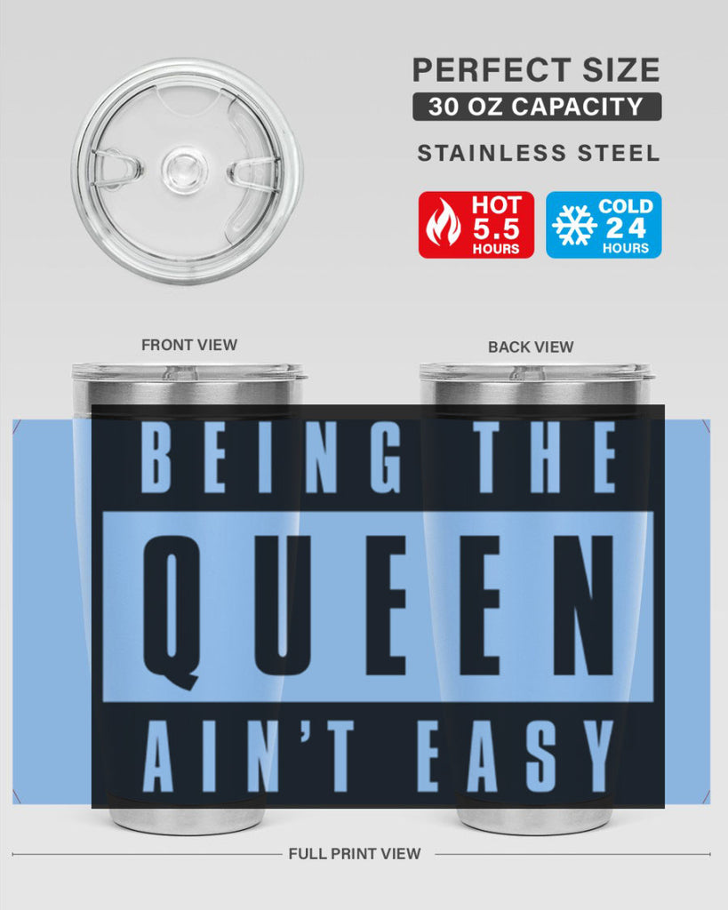 being the queen aint easy 258#- black words phrases- Cotton Tank