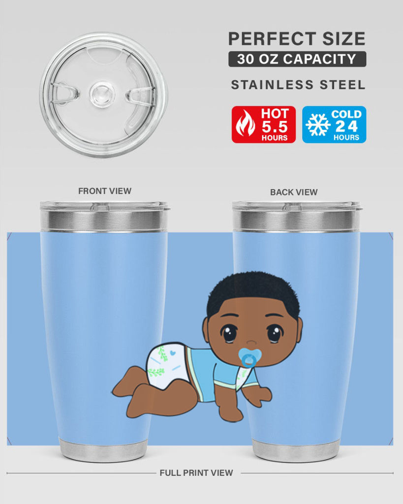 black baby boy 1#- black men - boys- tumbler