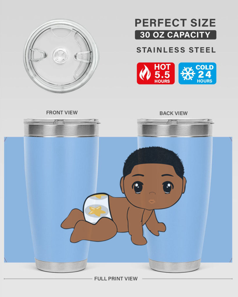 black baby boy 3#- black men - boys- tumbler