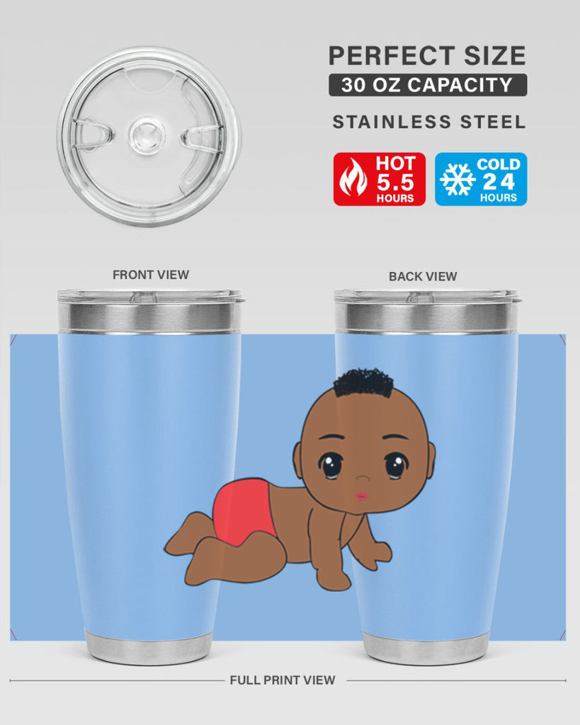 black baby boy 5#- black men - boys- tumbler