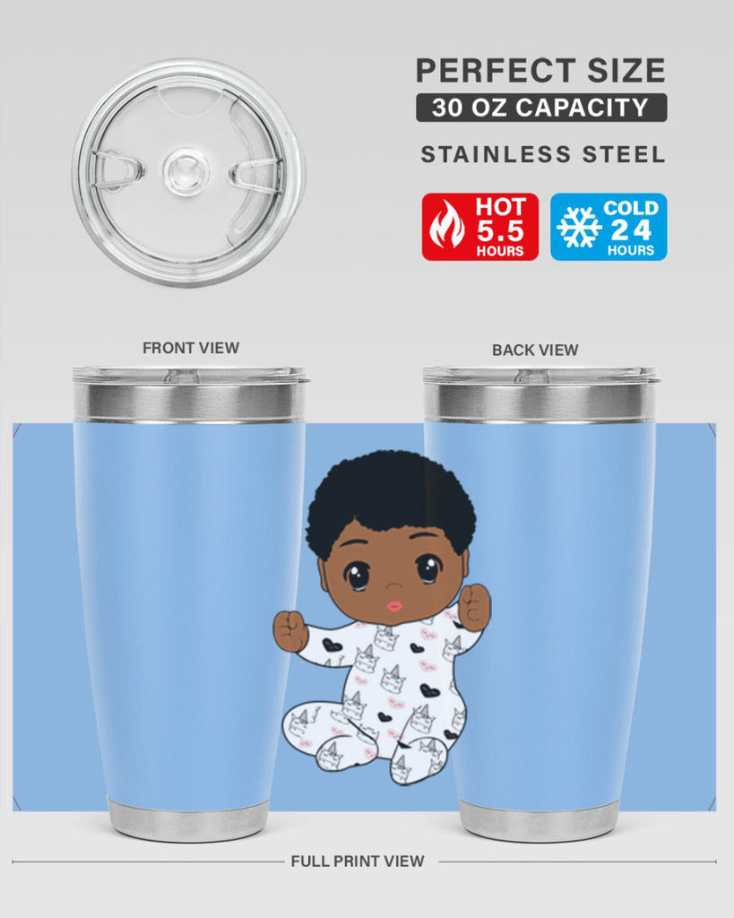 black baby boy 8#- black men - boys- tumbler