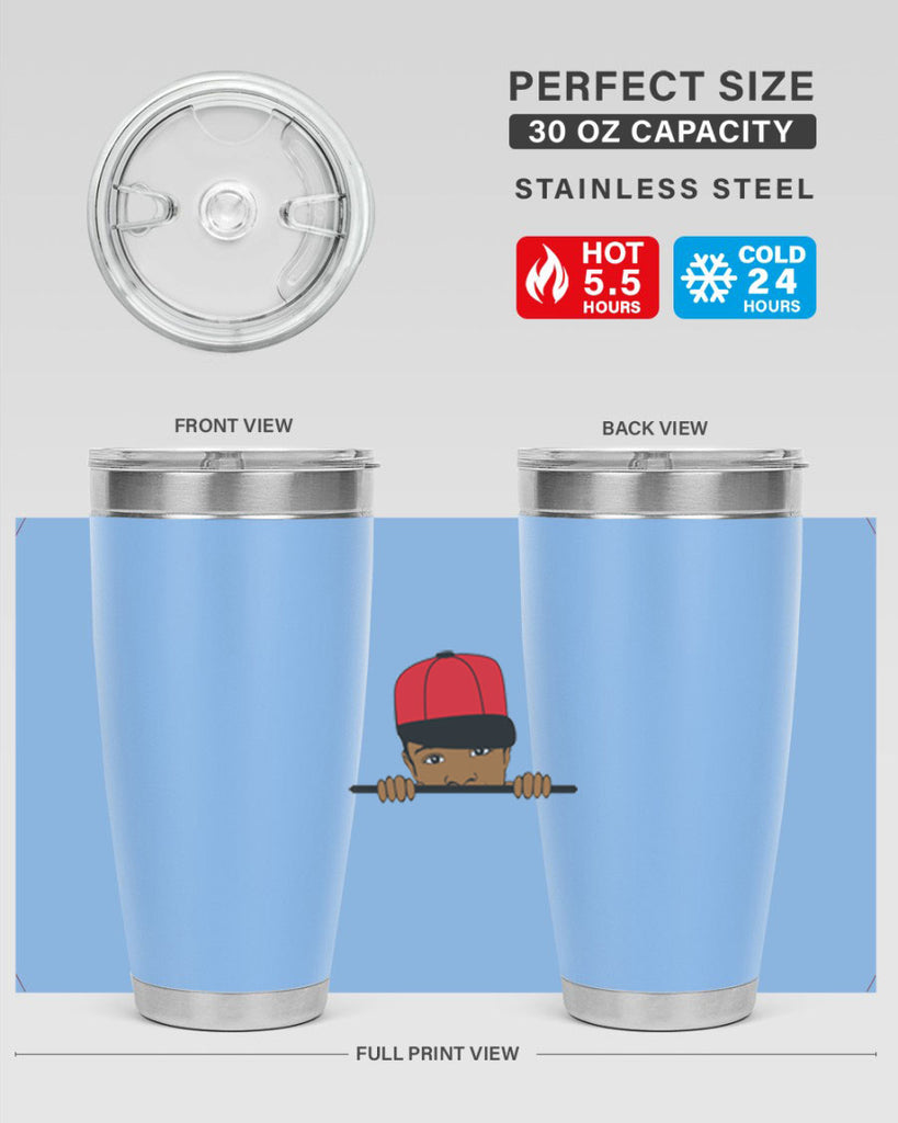 black boy 3#- black men - boys- tumbler