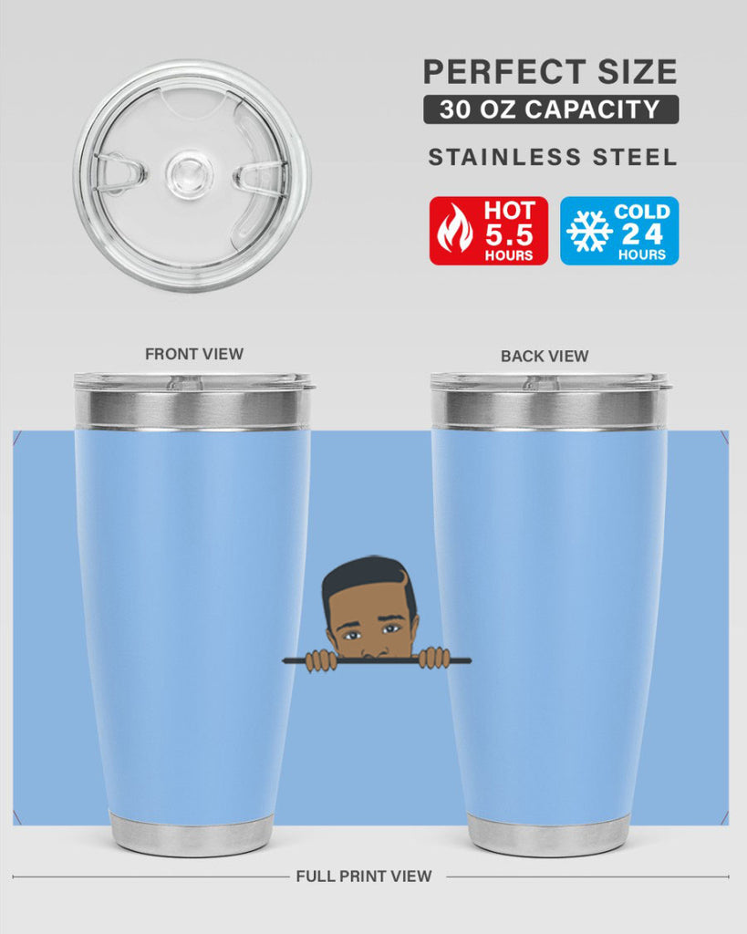 black boy 5#- black men - boys- tumbler