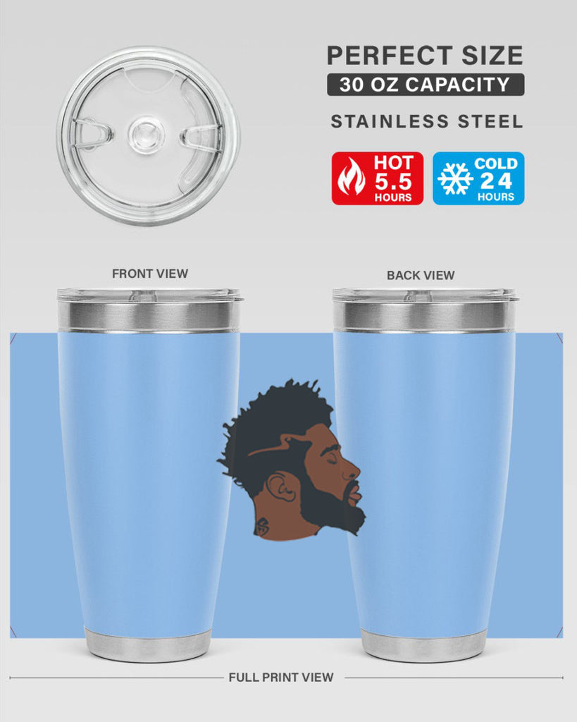 black man 30#- black men - boys- tumbler