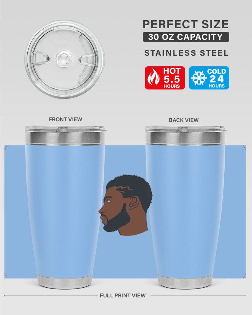 black man 40#- black men - boys- tumbler