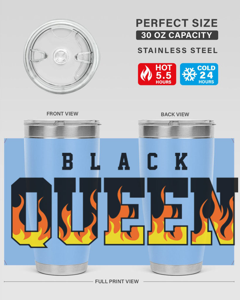 black queen flames 220#- black words phrases- Cotton Tank