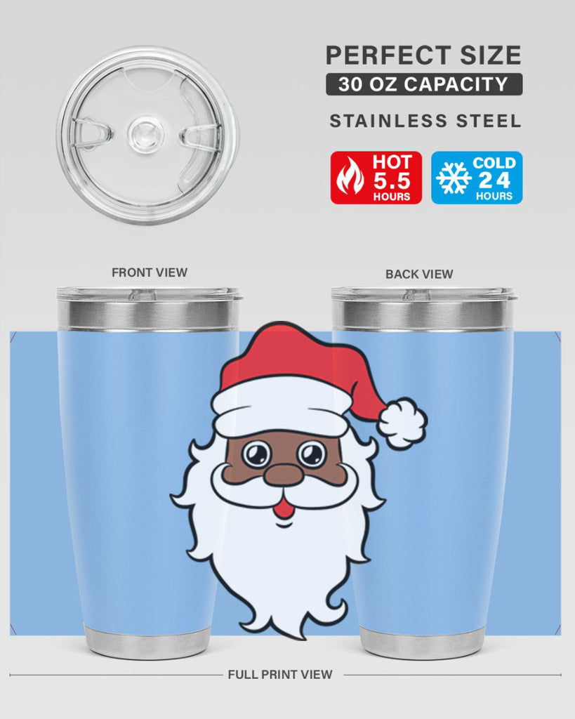 black santa 25#- black men - boys- tumbler