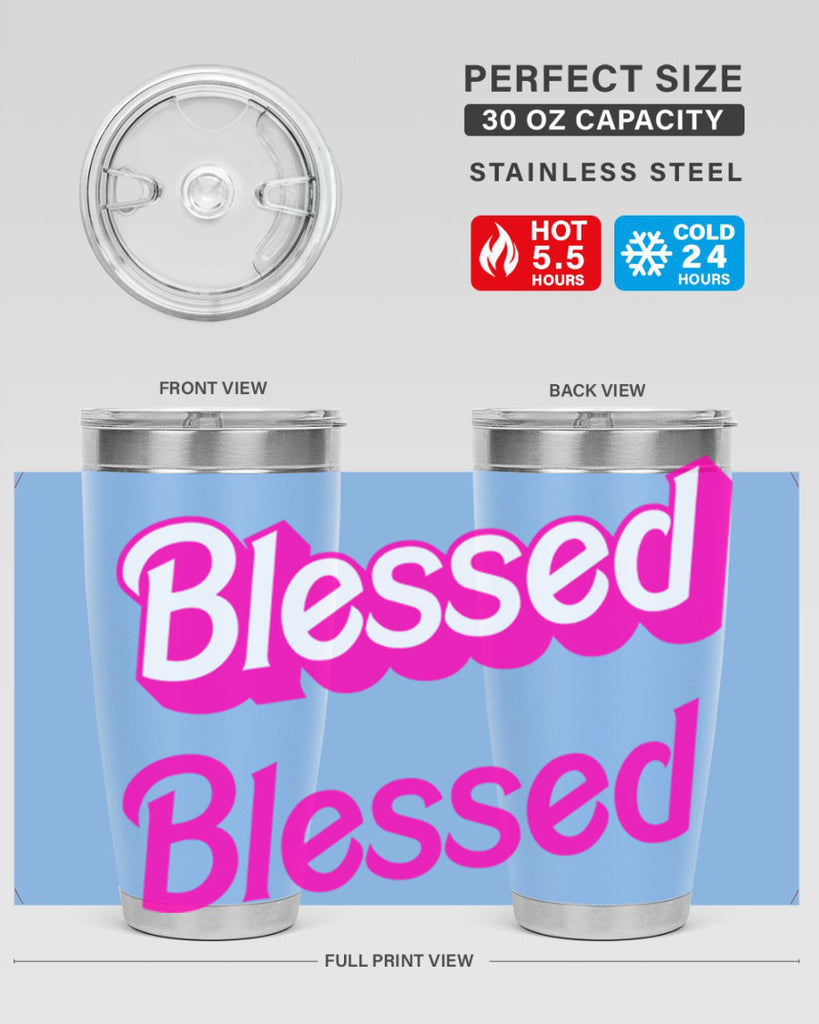 blessed barbie 193#- black words phrases- Cotton Tank