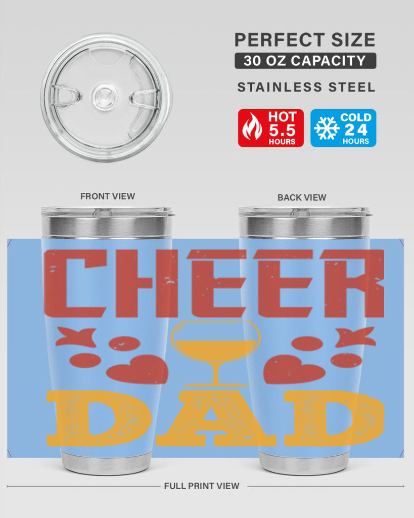 cheer dad 121#- fathers day- Tumbler