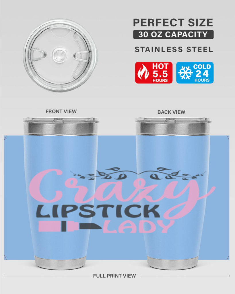 crazy lipstick lady Style 159#- make up- Tumbler