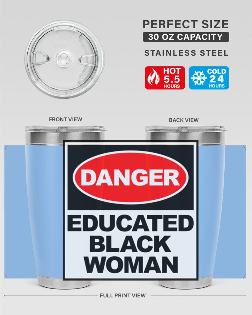 danger educated black  woman 176#- black words phrases- Cotton Tank