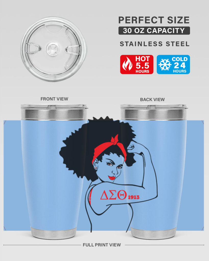 delta sigma theta 6#- black words phrases- Cotton Tank