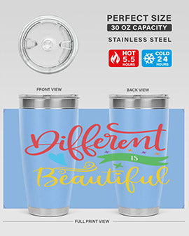 different is beautiful Style 11#- autism- Tumbler