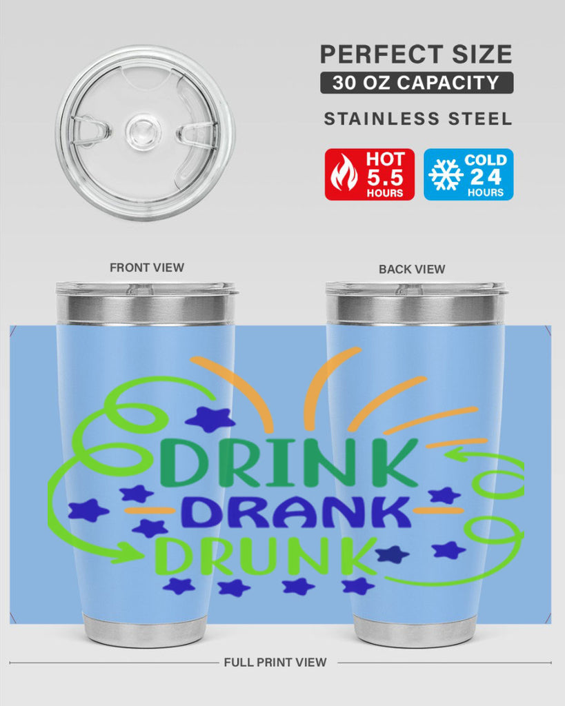 drink drank drunk 23#- mardi gras- Tumbler