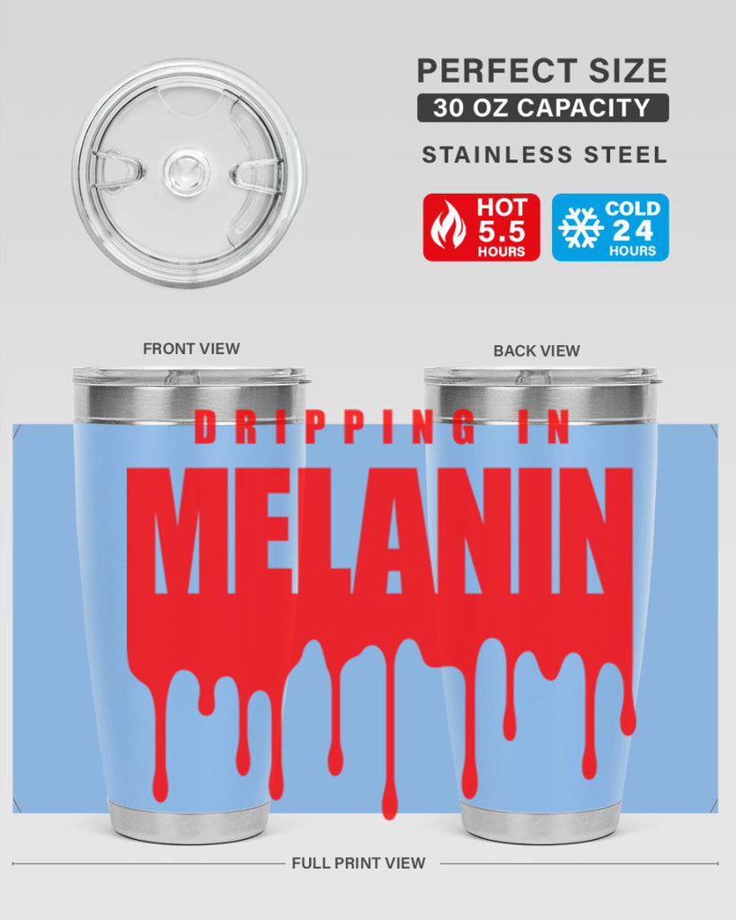 dripping in melanin 161#- black words phrases- Cotton Tank