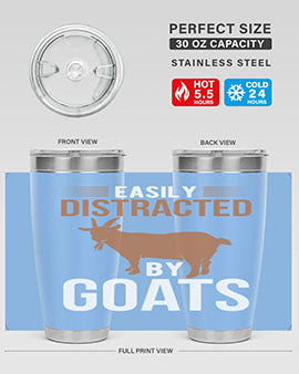 easily distracted by goats Style 5#- goat- Tumbler