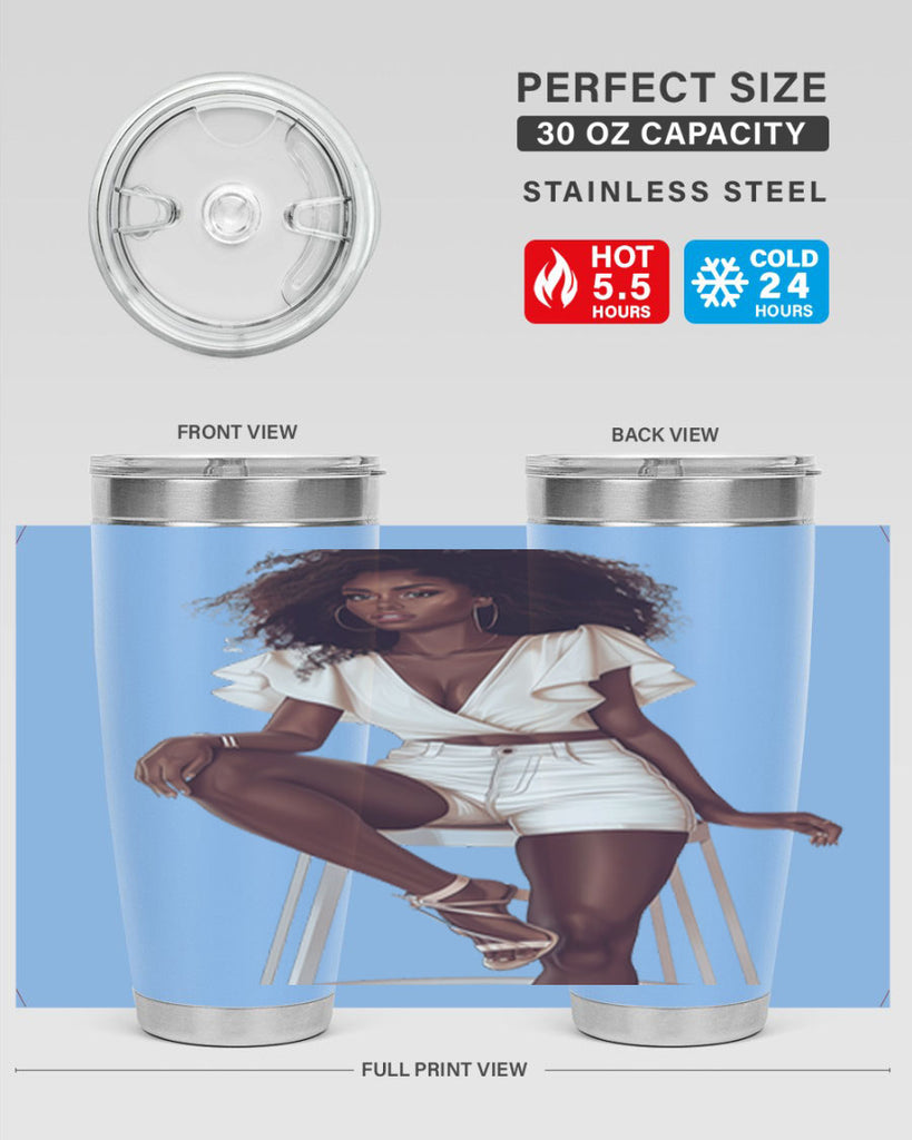 fashion girl in white 85#- fashion- Cotton Tank