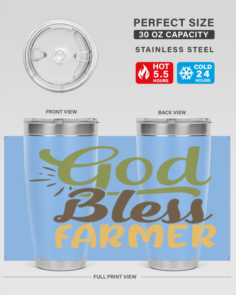 god bless farmer 10#- farming and gardening- Tumbler