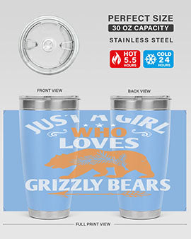 just a girl who loves Grizzly Bears 20#- Bears- Tumbler