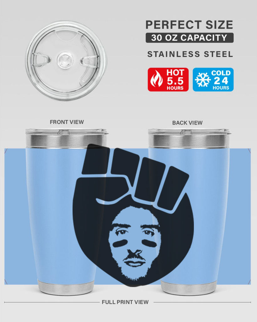 kaepernick fist hair 22#- black men - boys- tumbler