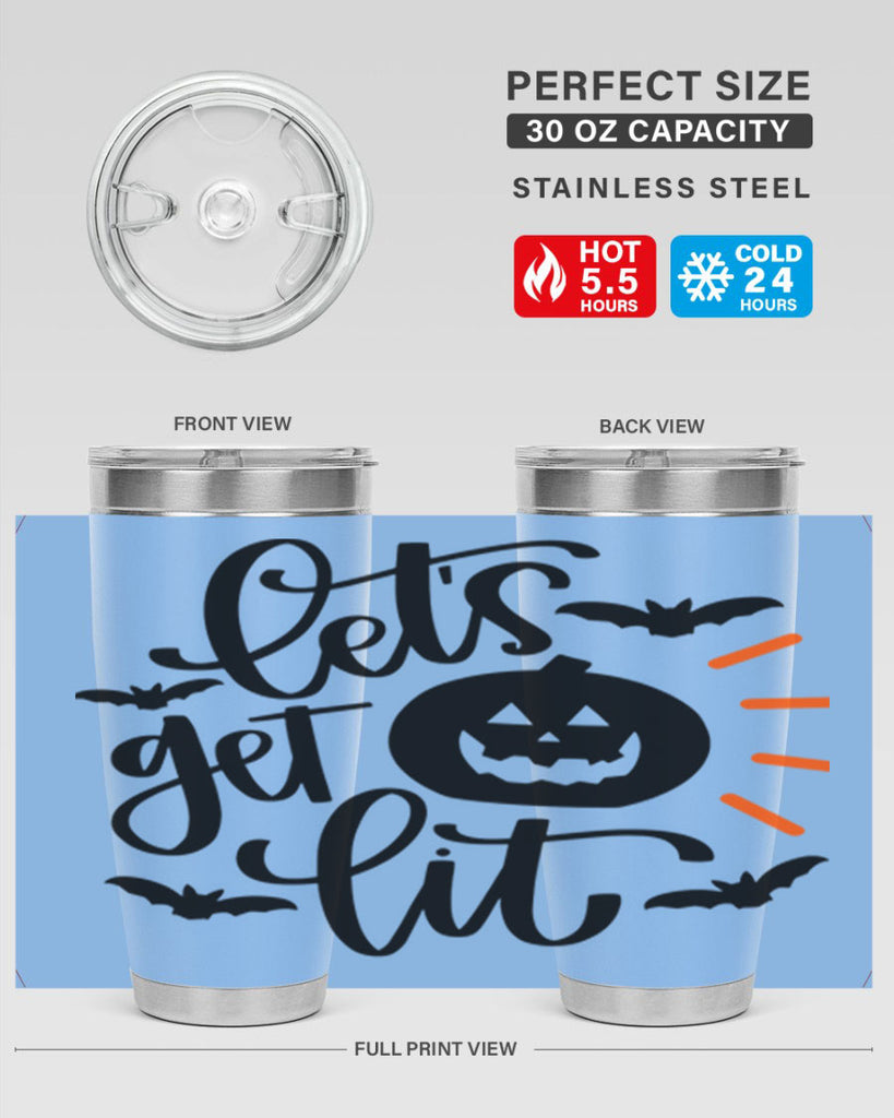 lets get lit 48#- halloween- Tumbler