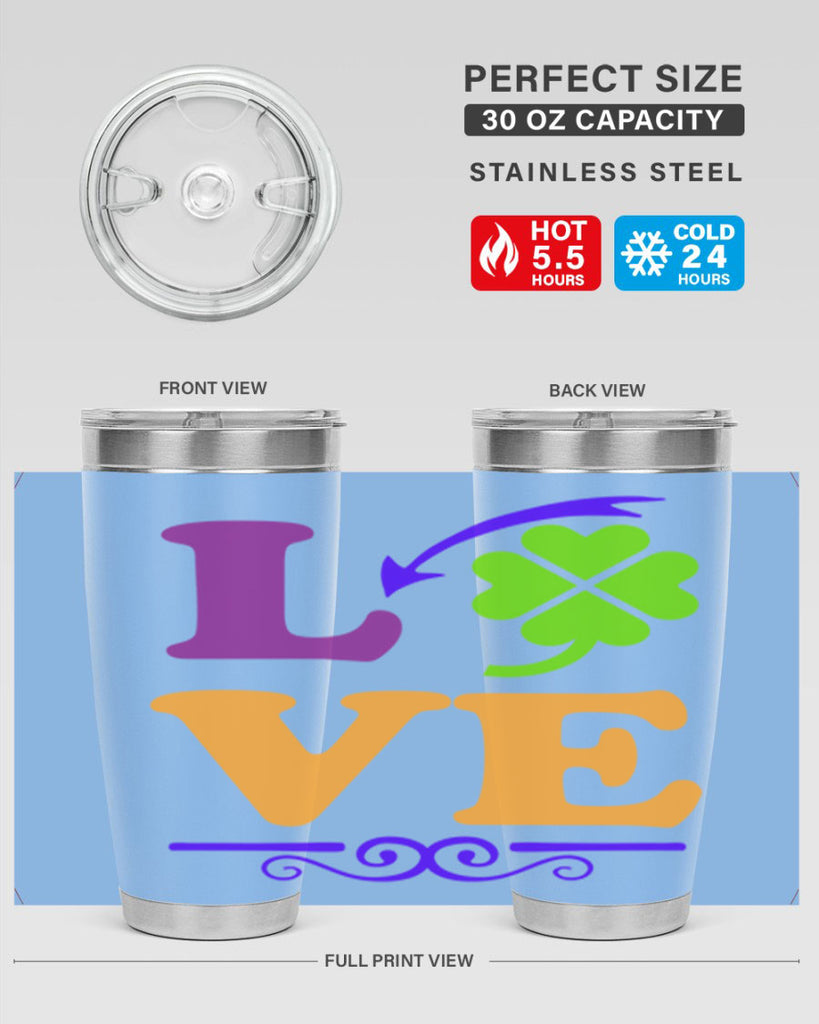 love 18#- mardi gras- Tumbler