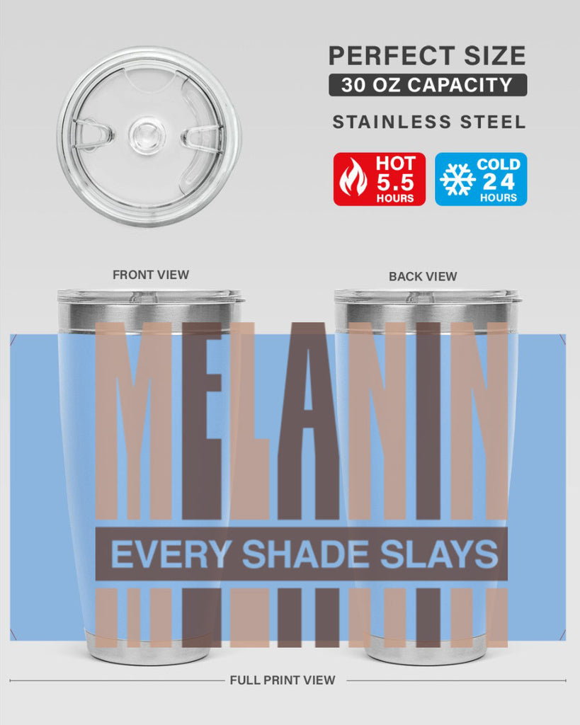 melanin every shade slays 90#- black words phrases- Cotton Tank