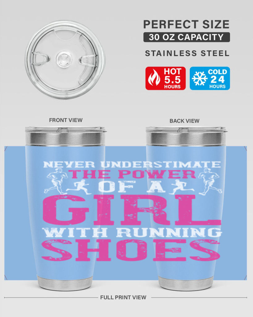 never understimate the power of a girl with running shoes 29#- running- Tumbler