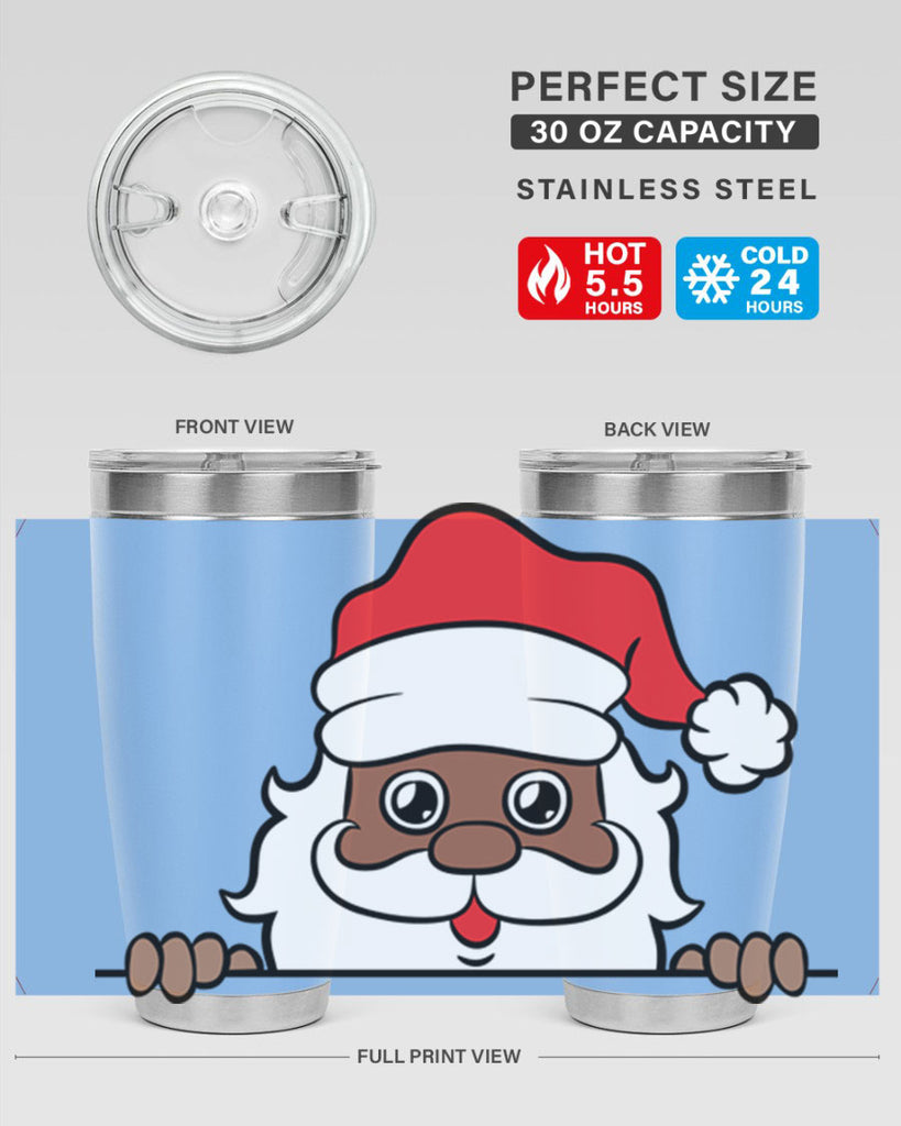peekaboo black santa 19#- black men - boys- tumbler