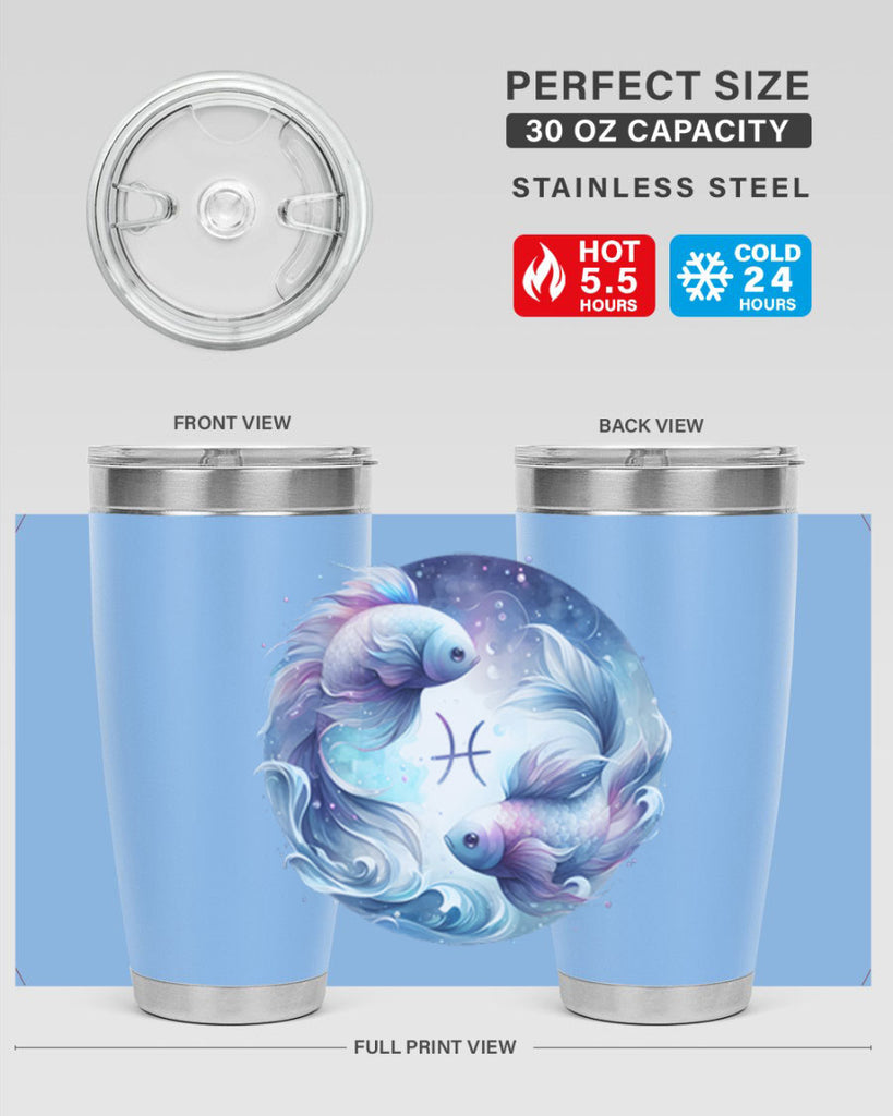 pisces 349#- zodiac- Tumbler