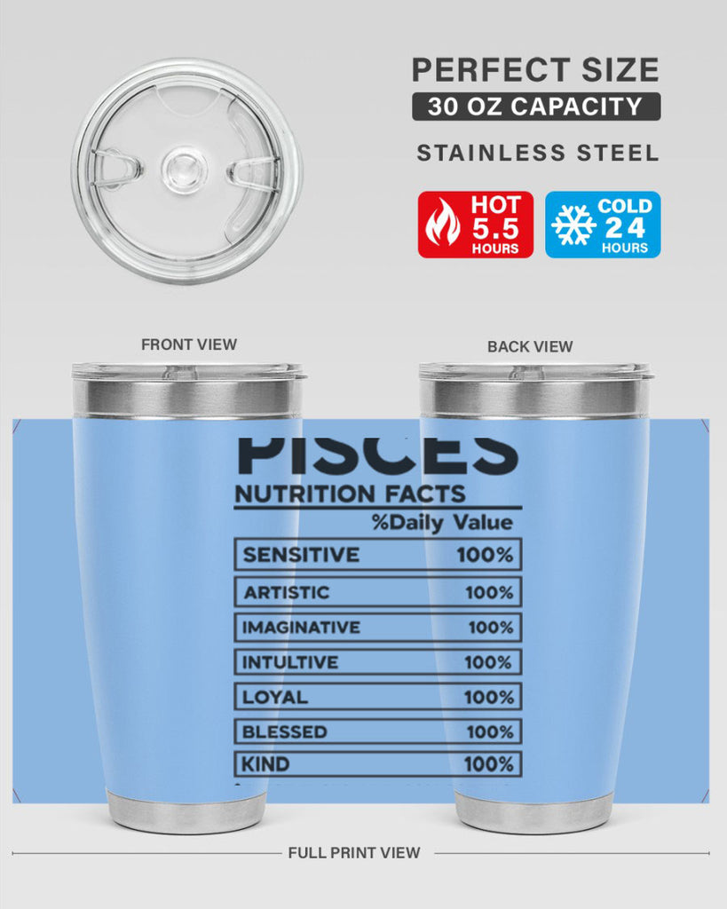 pisces Nutrition Facts 367#- zodiac- Tumbler