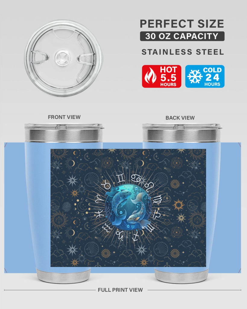 pisces Straight 366#- zodiac- Tumbler
