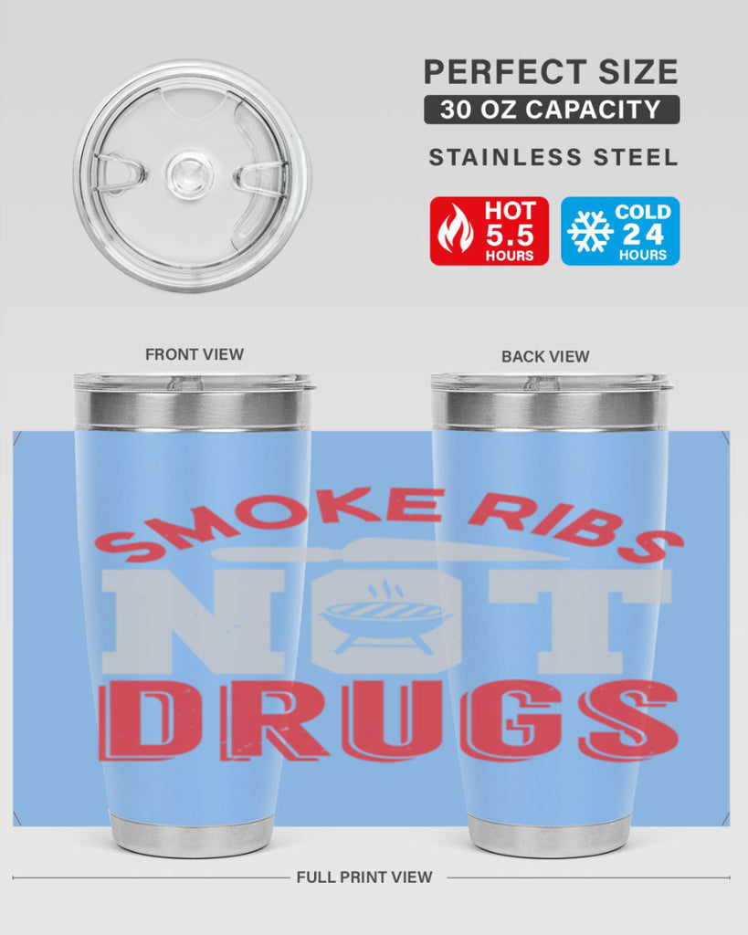smok ribs not drugs 13#- bbq- Tumbler
