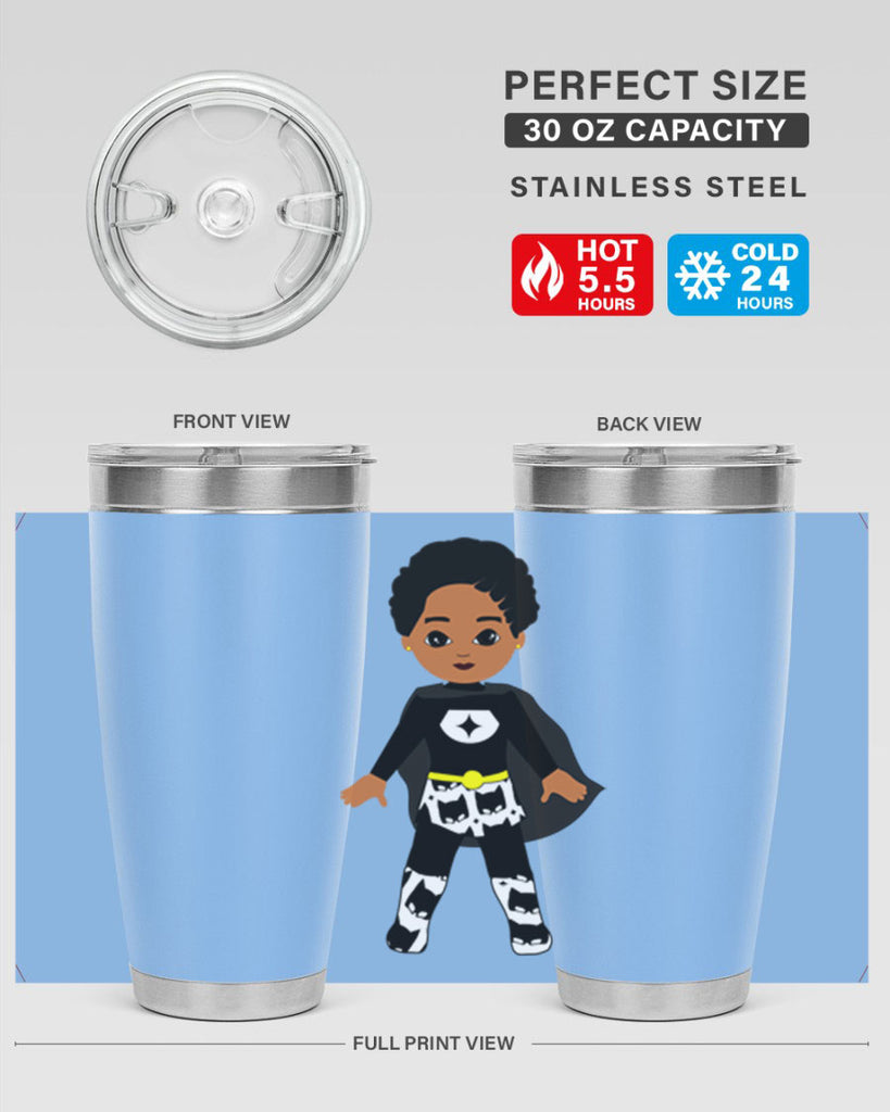 super kid 11#- black men - boys- tumbler