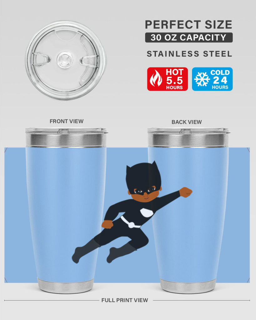 super kid 12#- black men - boys- tumbler