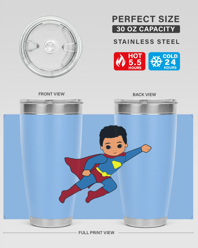 super kid 15#- black men - boys- tumbler