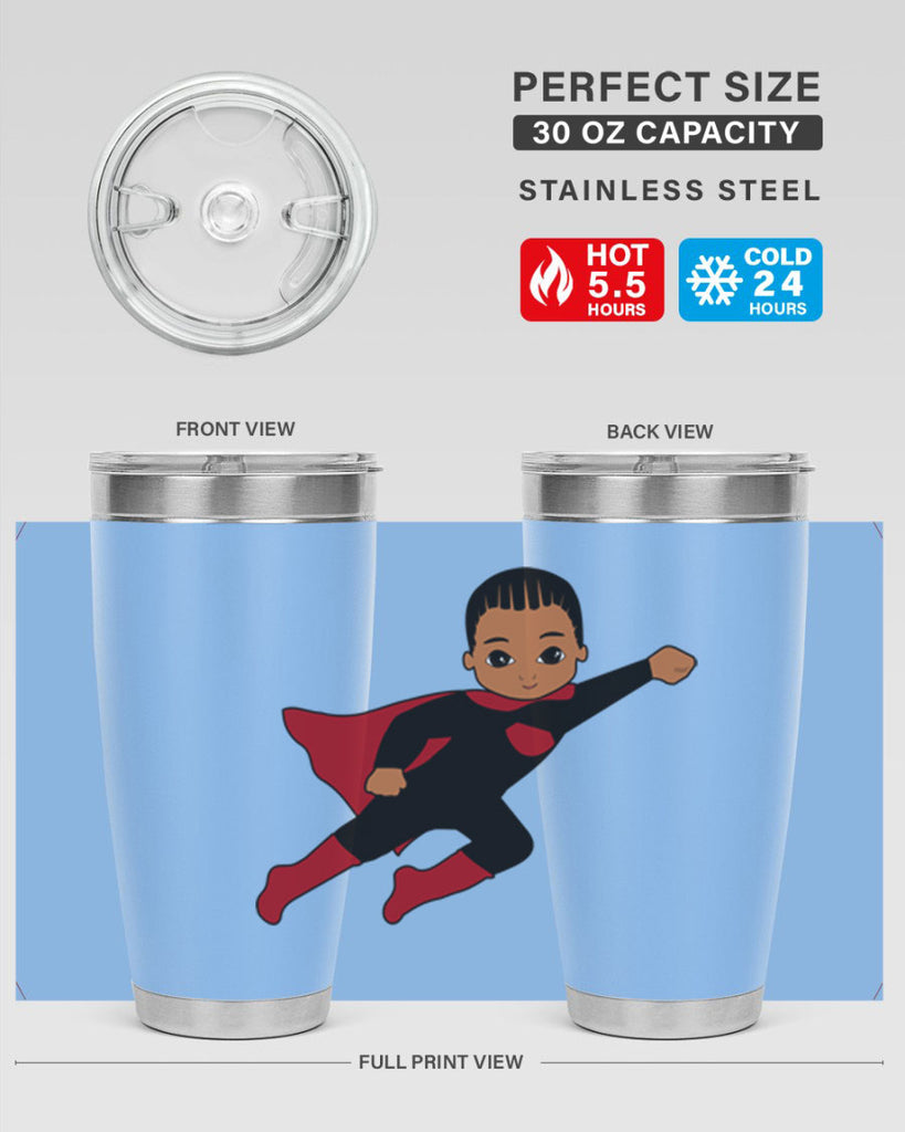 super kid 16#- black men - boys- tumbler