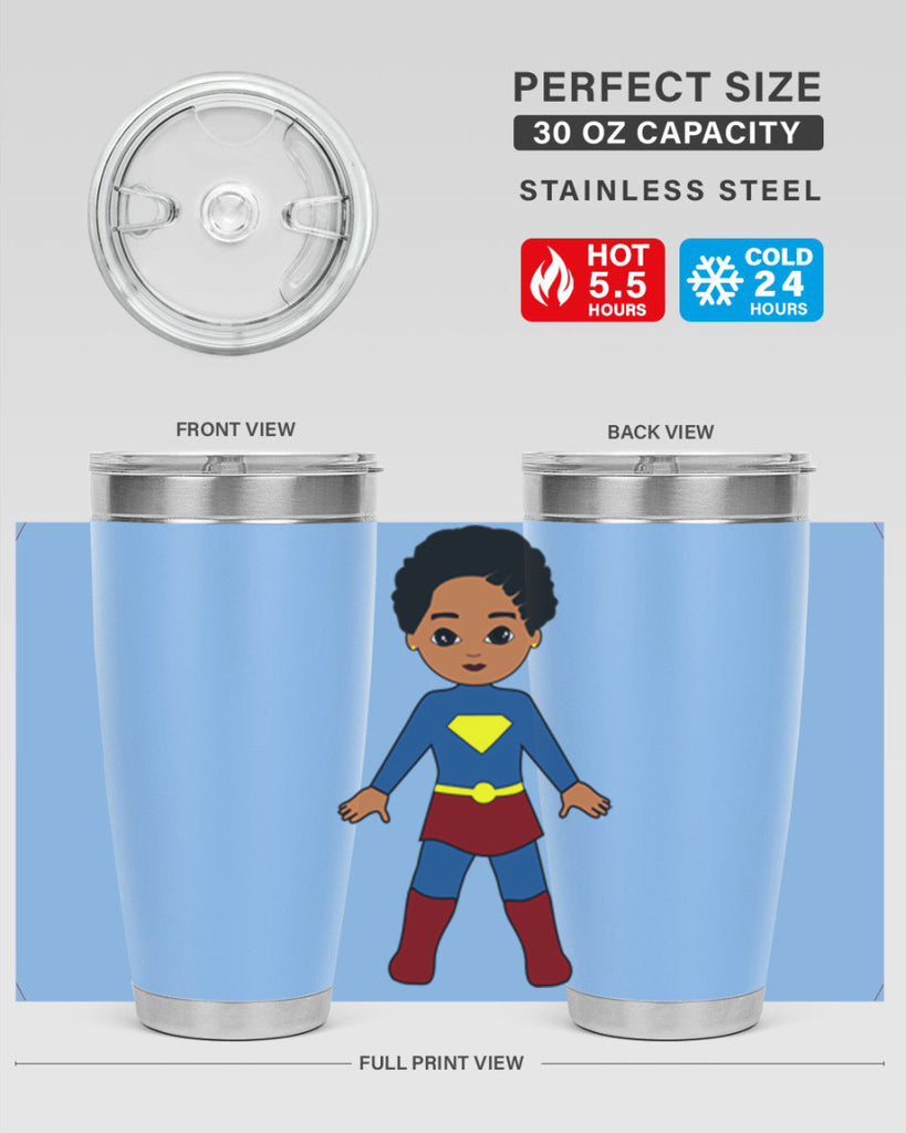 super kid 3#- black men - boys- tumbler
