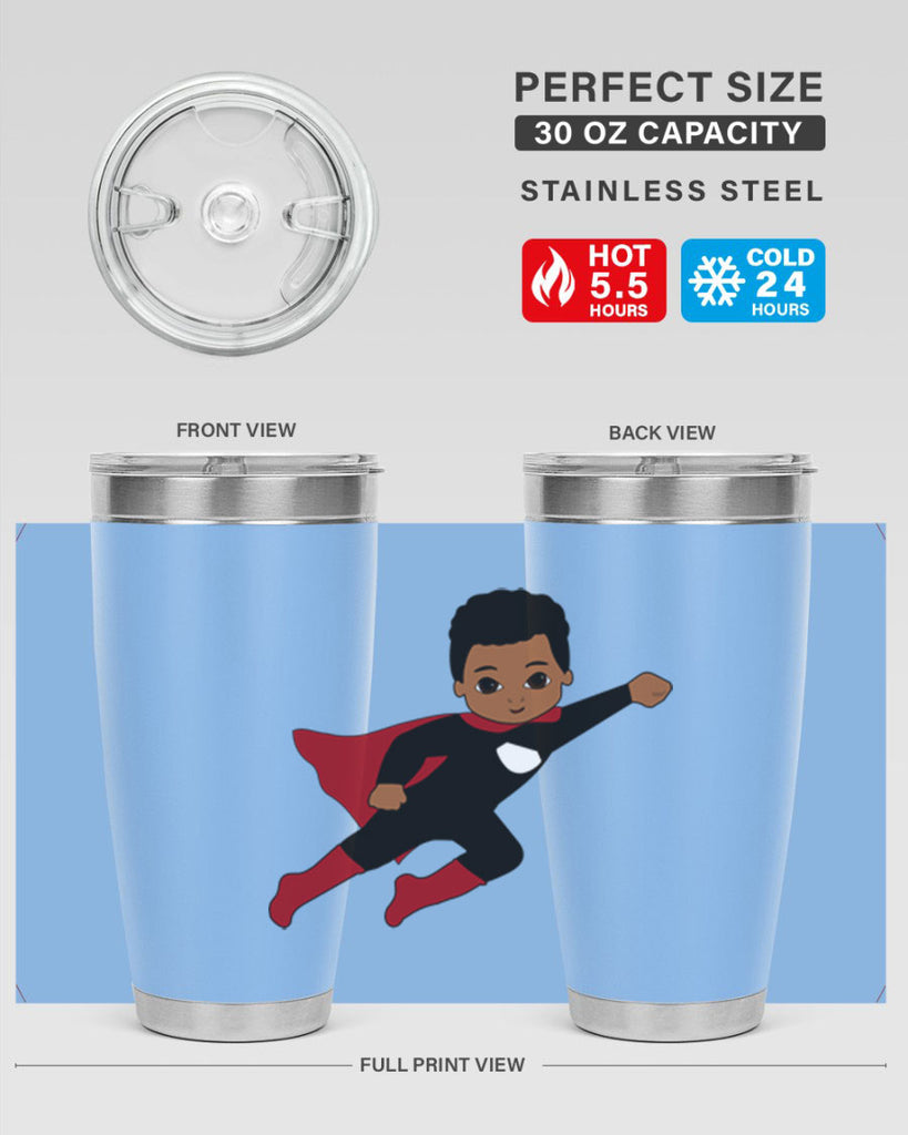 super kid 5#- black men - boys- tumbler