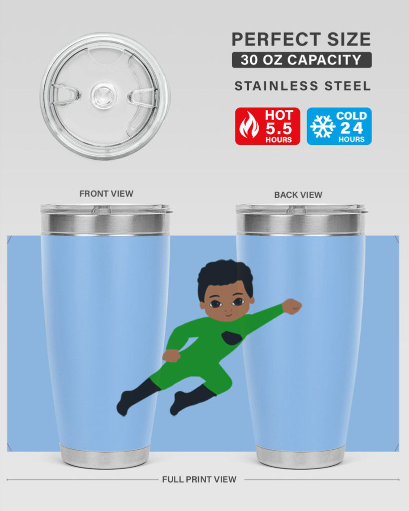 super kid 6#- black men - boys- tumbler