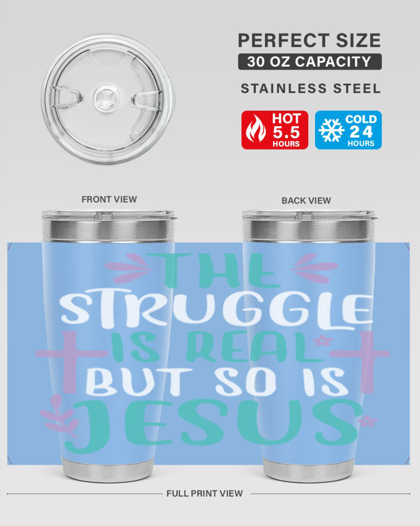 the struggle is real but so is jesusss 3#- easter- Tumbler