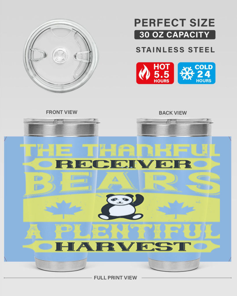 the thankful receiver bears a plentiful harvest 2#- thanksgiving- Tumbler