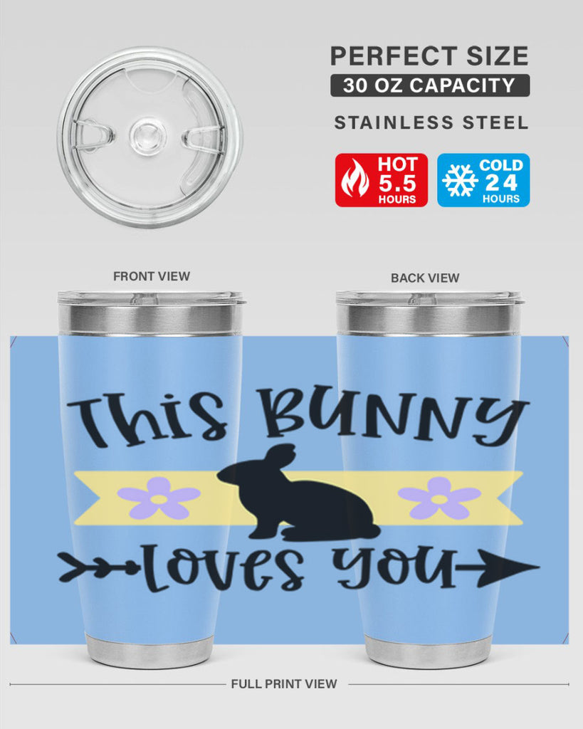 this bunny loves you 10#- easter- Tumbler