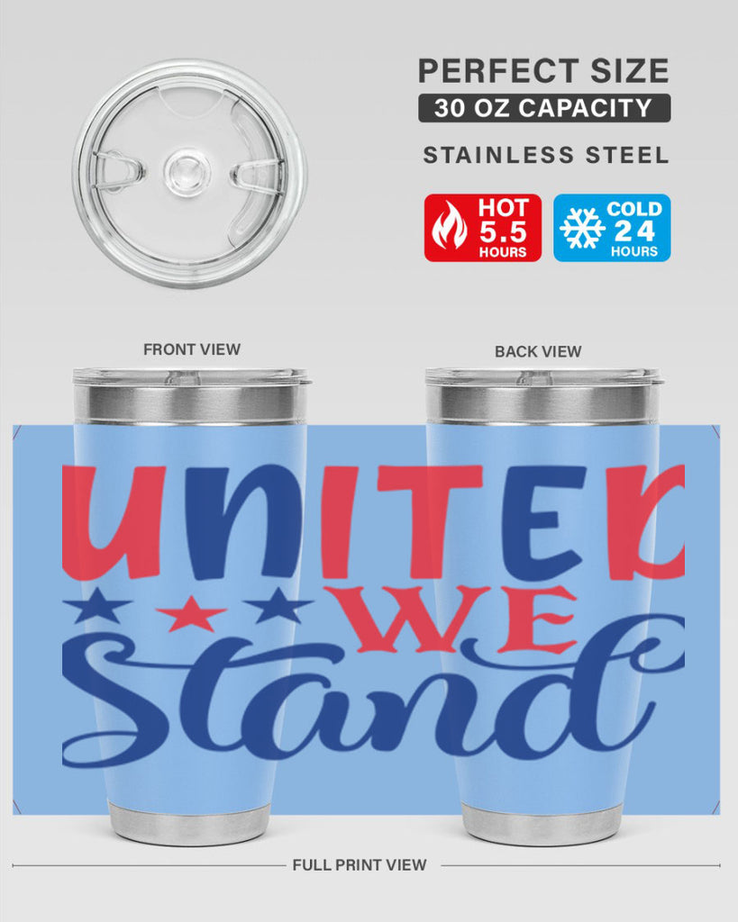 united we stand Style 75#- Fourt Of July- Tumbler
