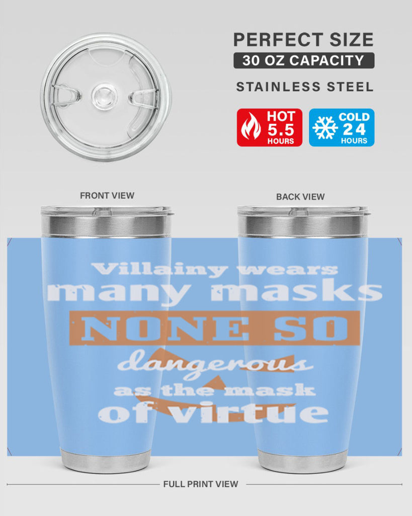 villainy wears many masks 124#- halloween- Tumbler