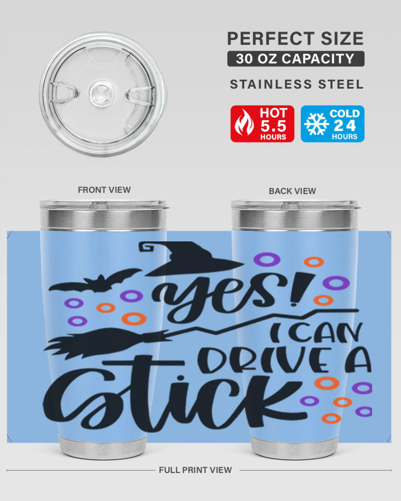 yes i can drive a stick 3#- halloween- Tumbler