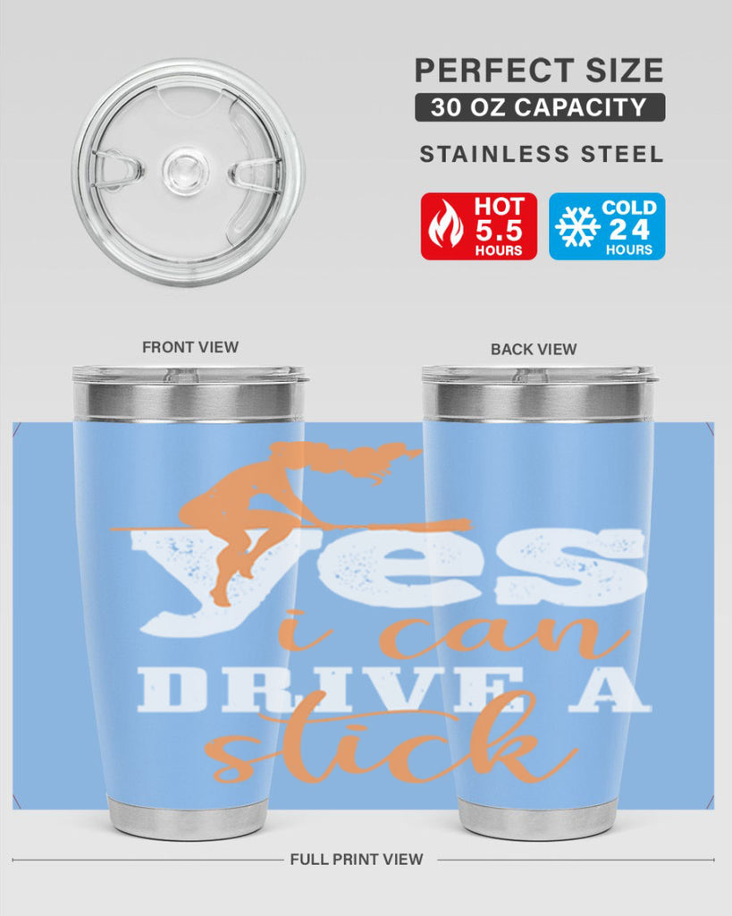 yesi can drive a stick 120#- halloween- Tumbler